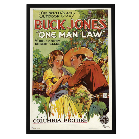 "One Man Law" (1932) Framed Movie Poster