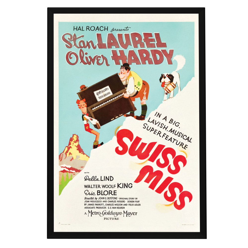 "Swiss Miss" (1938) Framed Movie Poster