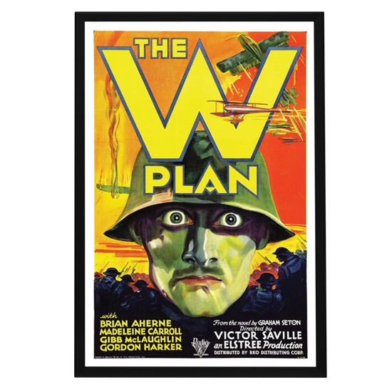 "W Plan" (1931) Framed Movie Poster