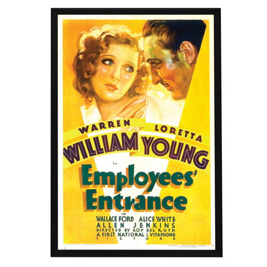 "Employees' Entrance" (1933) Framed Movie Poster