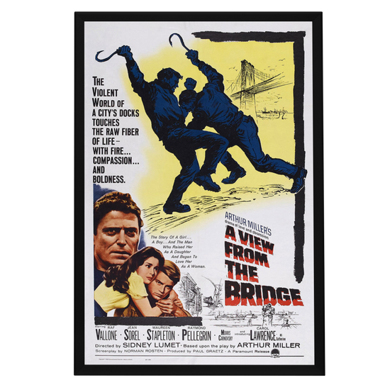 "View From The Bridge" (1961) Framed Movie Poster