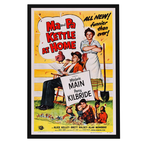 "Ma And Pa Kettle At Home" (1954) Framed Movie Poster