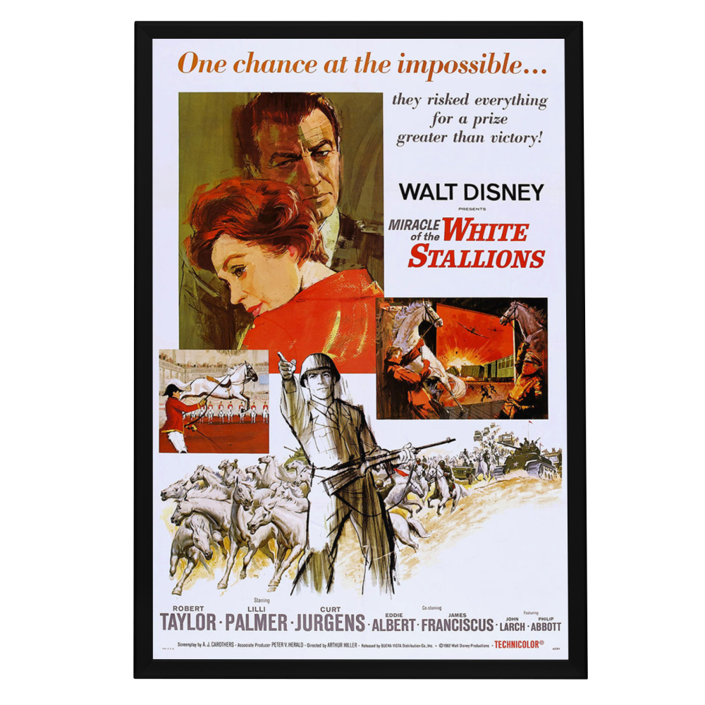 "Miracle Of The White Stallions" (1963) Framed Movie Poster