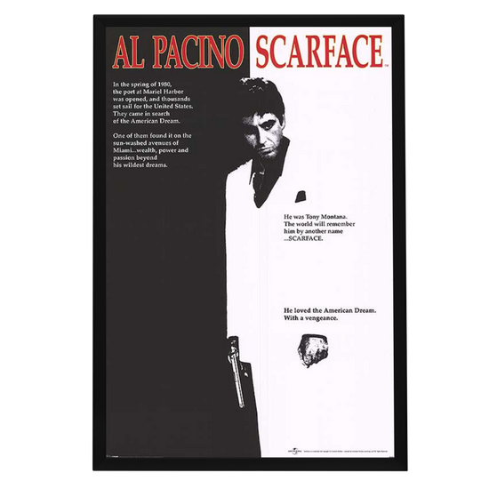 "Scarface" Framed Movie Poster