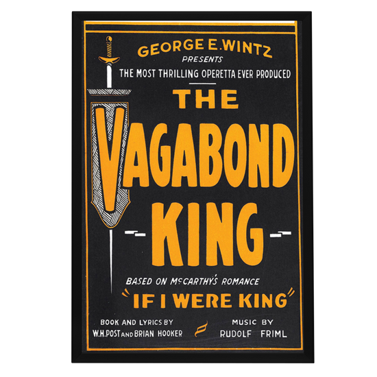 "Vagabond King" (1930) Framed Movie Poster