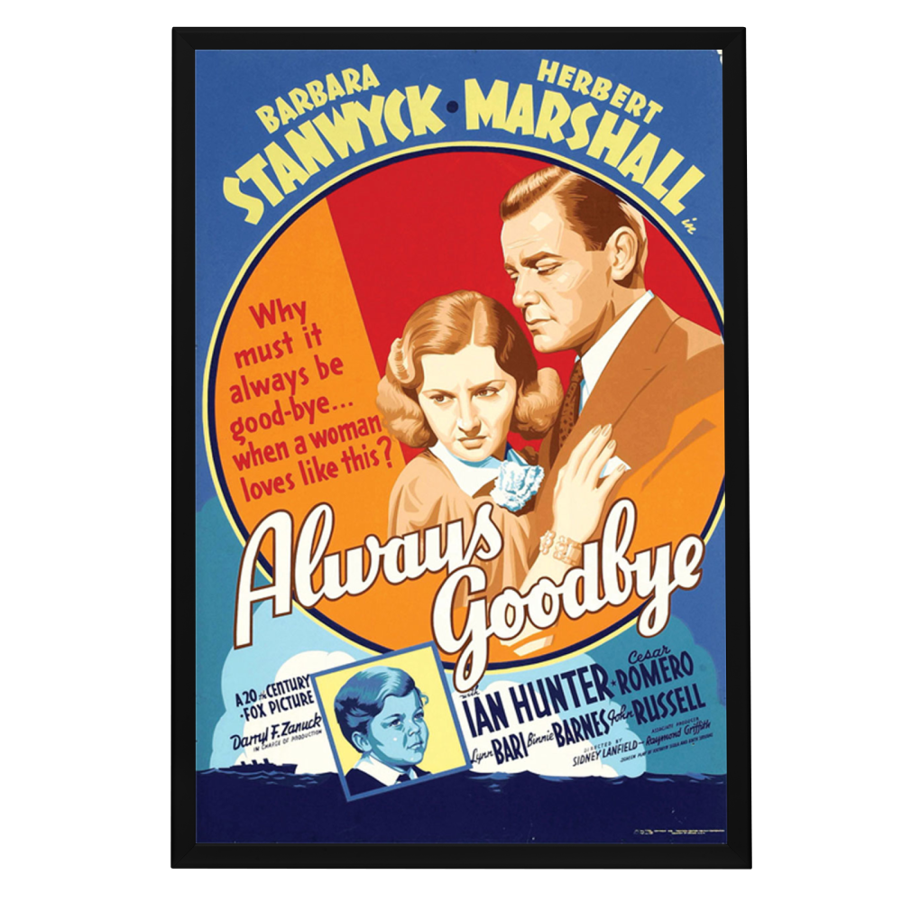 "Always Goodbye" (1938) Framed Movie Poster