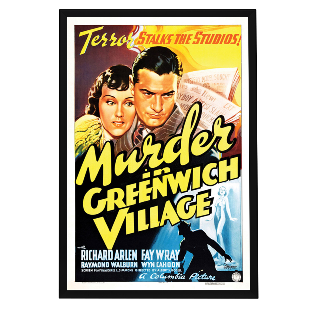 "Murder In Greenwich VIllage" (1937) Framed Movie Poster