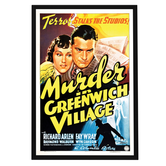 "Murder In Greenwich VIllage" (1937) Framed Movie Poster