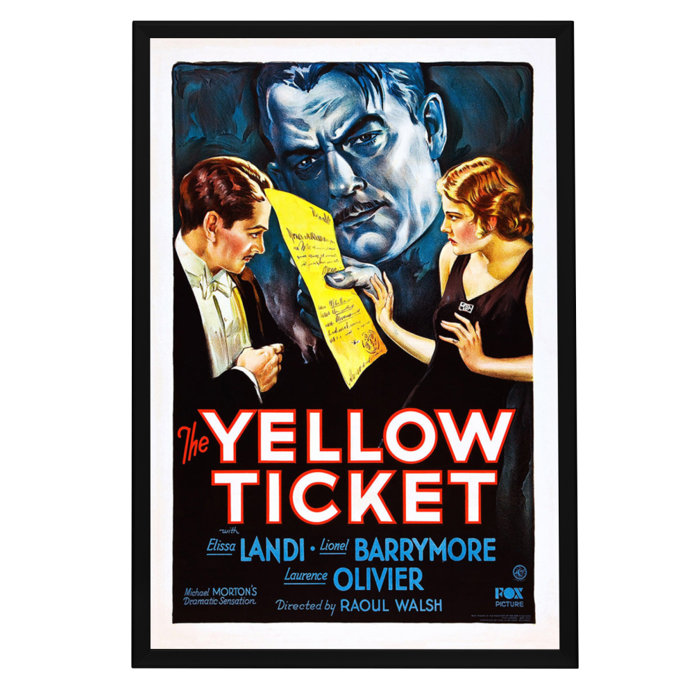 "Yellow Ticket" (1931) Framed Movie Poster