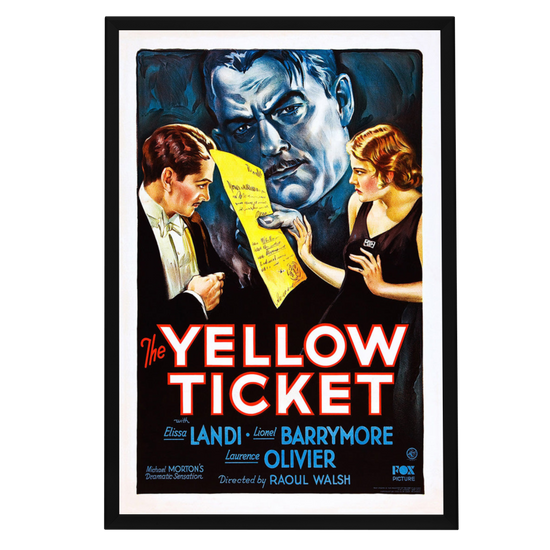 "Yellow Ticket" (1931) Framed Movie Poster