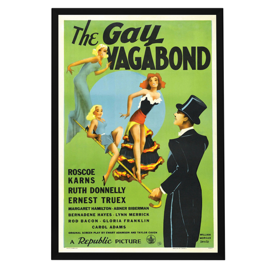 "Gay Vagabond" (1941) Framed Movie Poster