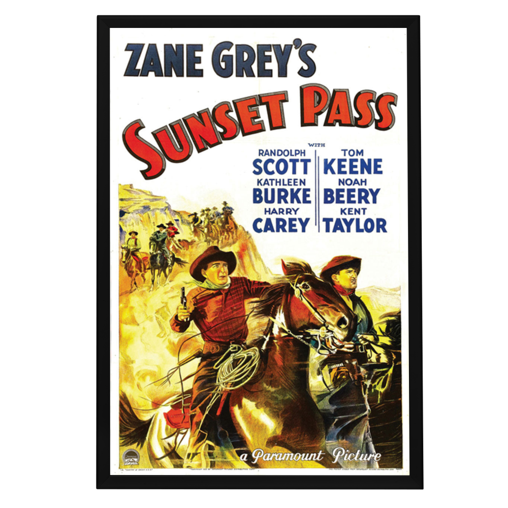 "Sunset Pass" (1933) Framed Movie Poster