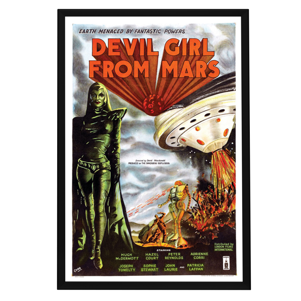 "Devil Girl From Mars" (1954) Framed Movie Poster