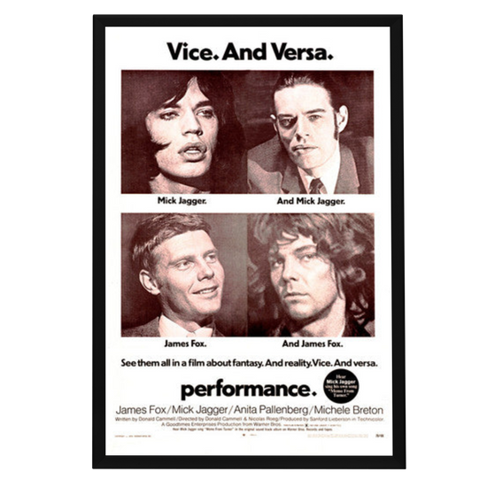 "Performance" (1970) Framed Movie Poster