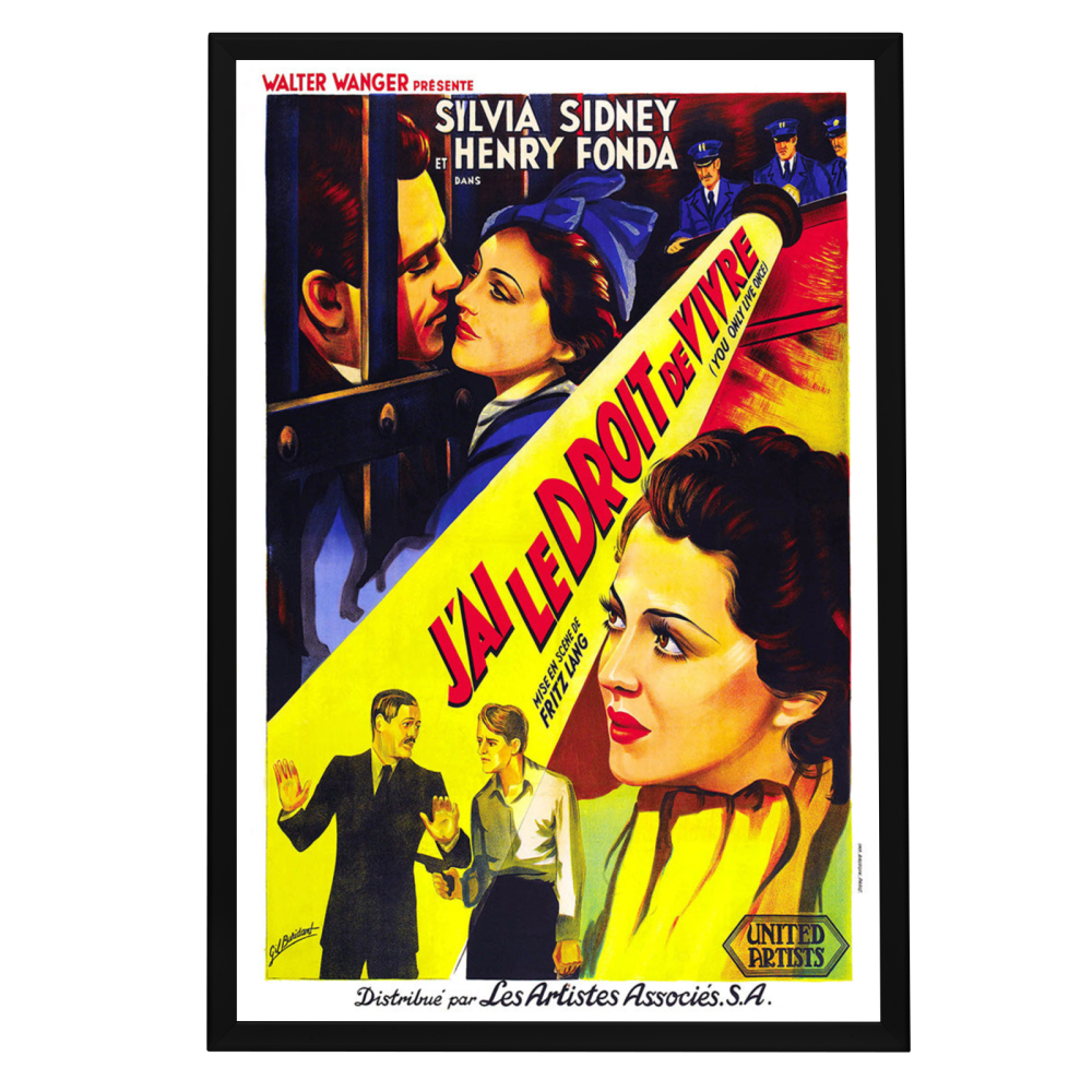 "You Only Live Once (French)" (1937) Framed Movie Poster