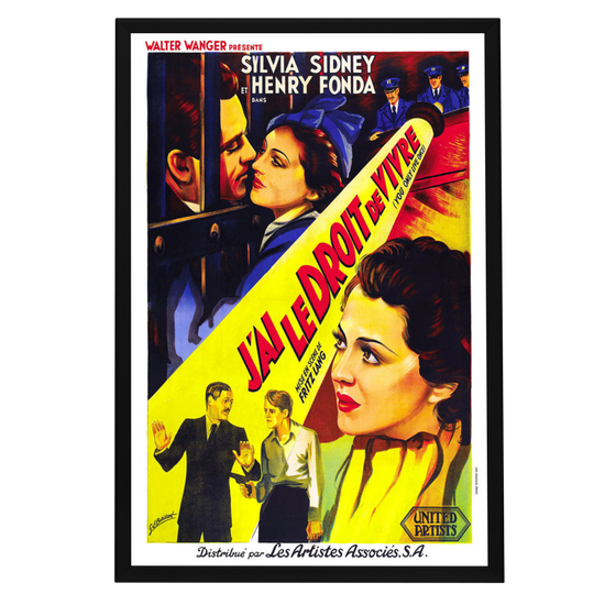 "You Only Live Once (French)" (1937) Framed Movie Poster