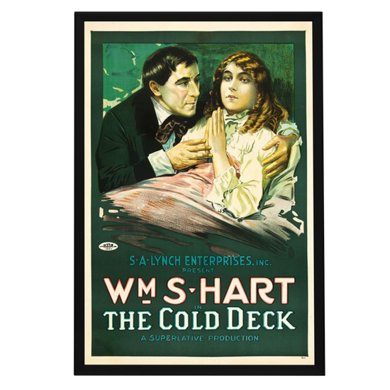 "Cold Deck" (1917) Framed Movie Poster