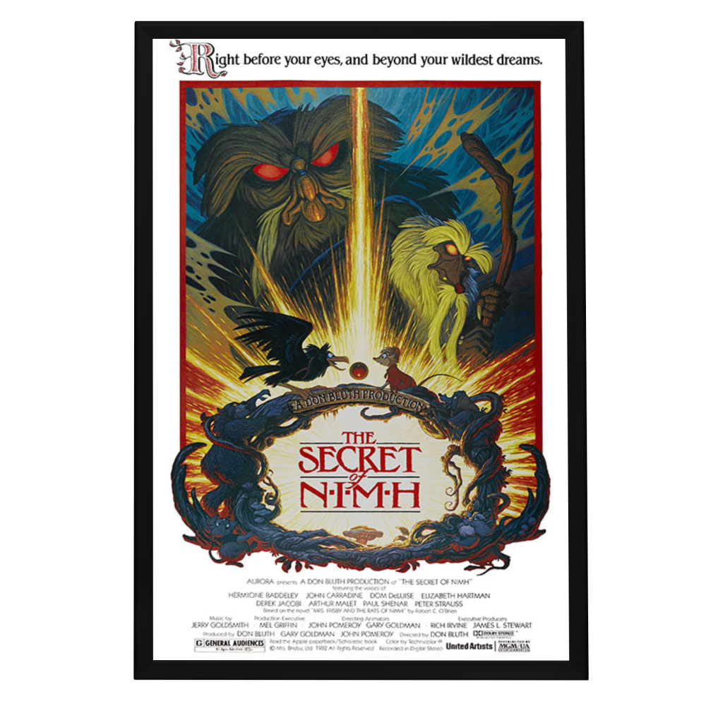 "Secret of NIMH" (1982) Framed Movie Poster