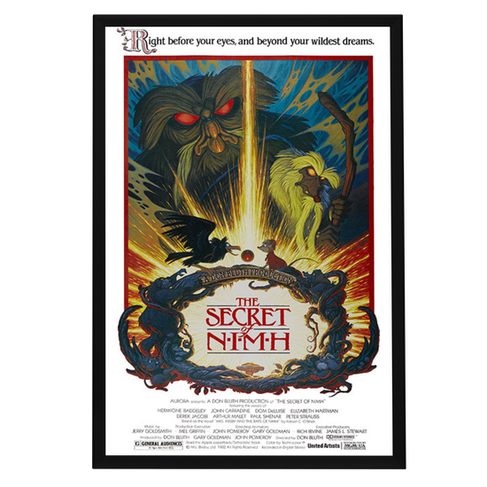 "Secret of NIMH" (1982) Framed Movie Poster