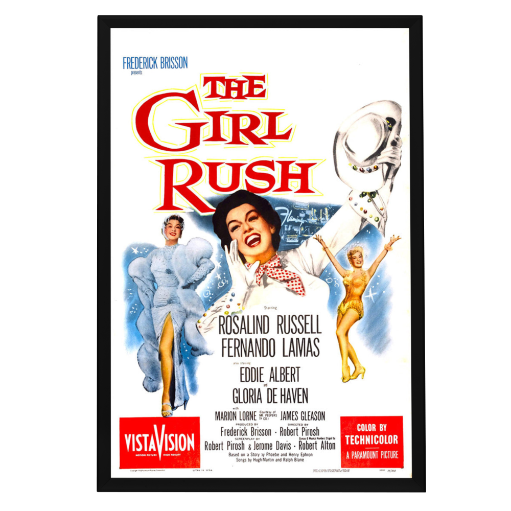 "Girl Rush" (1955) Framed Movie Poster