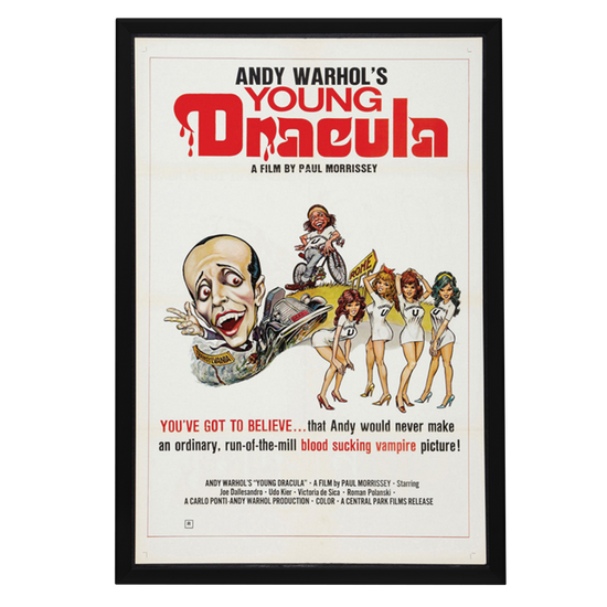 "Andy Warhol's Young Dracula" (1974) Framed Movie Poster