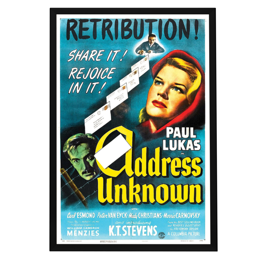 "Address Unknown" (1944) Framed Movie Poster
