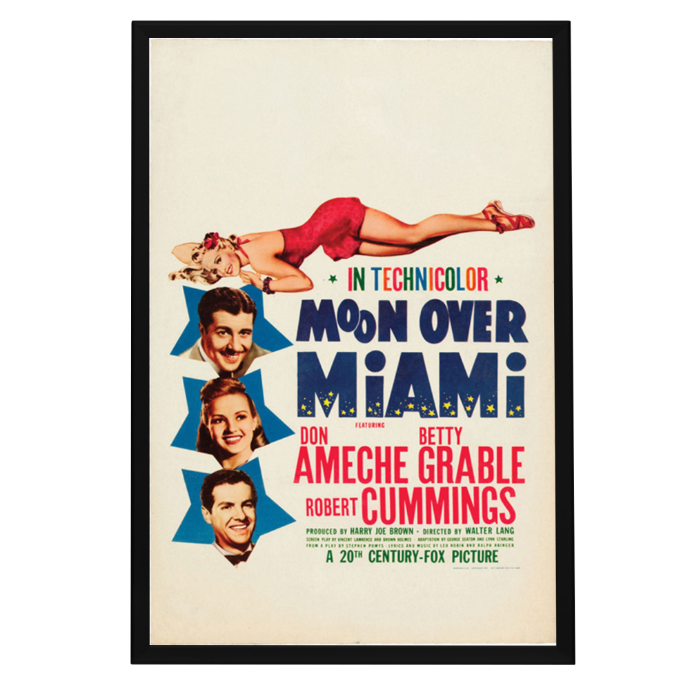 "Moon Over Miami" (1941) Framed Movie Poster
