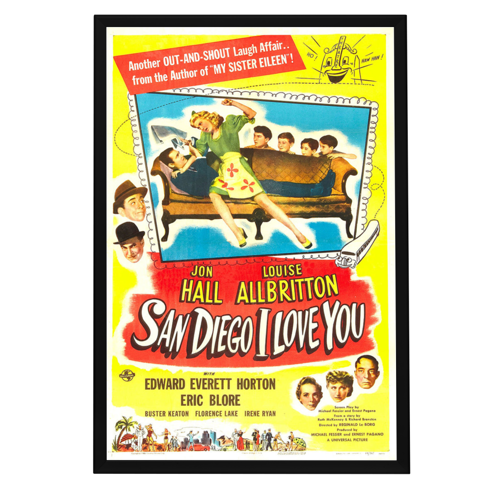 "San Diego I Love You" (1944) Framed Movie Poster