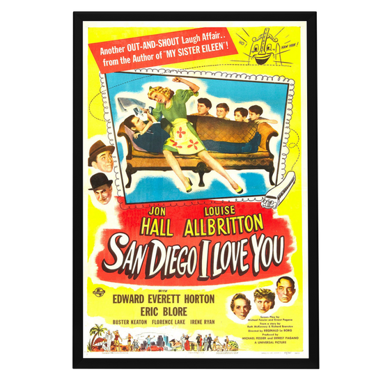 "San Diego I Love You" (1944) Framed Movie Poster