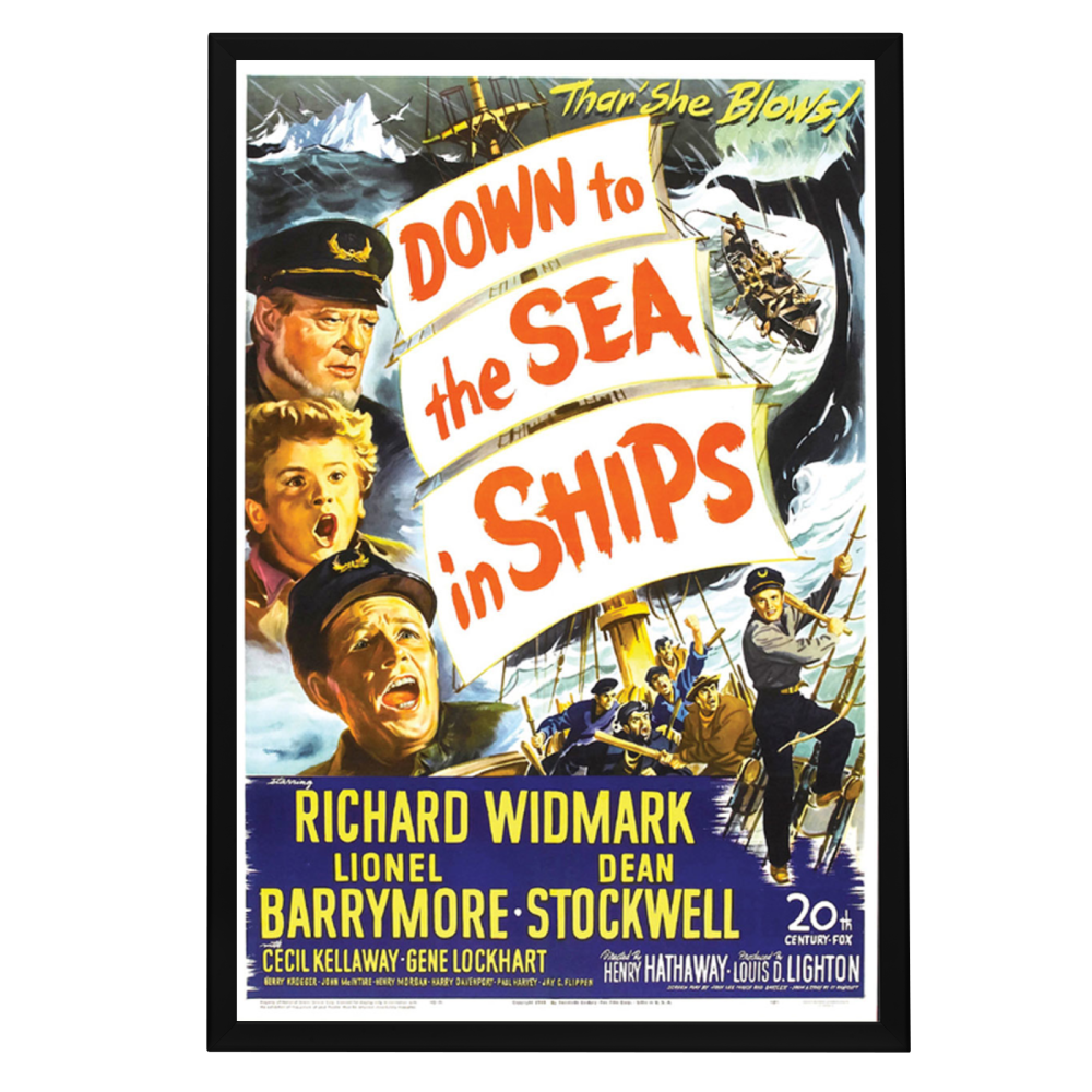 "Down To The Sea In Ships" (1949) Framed Movie Poster