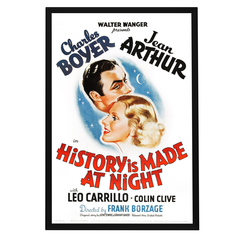 "History Is Made At Night" (1937) Framed Movie Poster