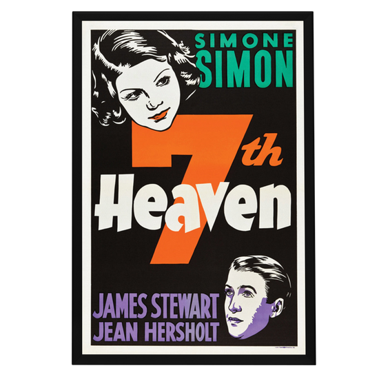 "Seventh Heaven" (1937) Framed Movie Poster