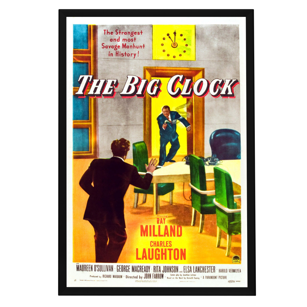 "Big Clock" (1948) Framed Movie Poster