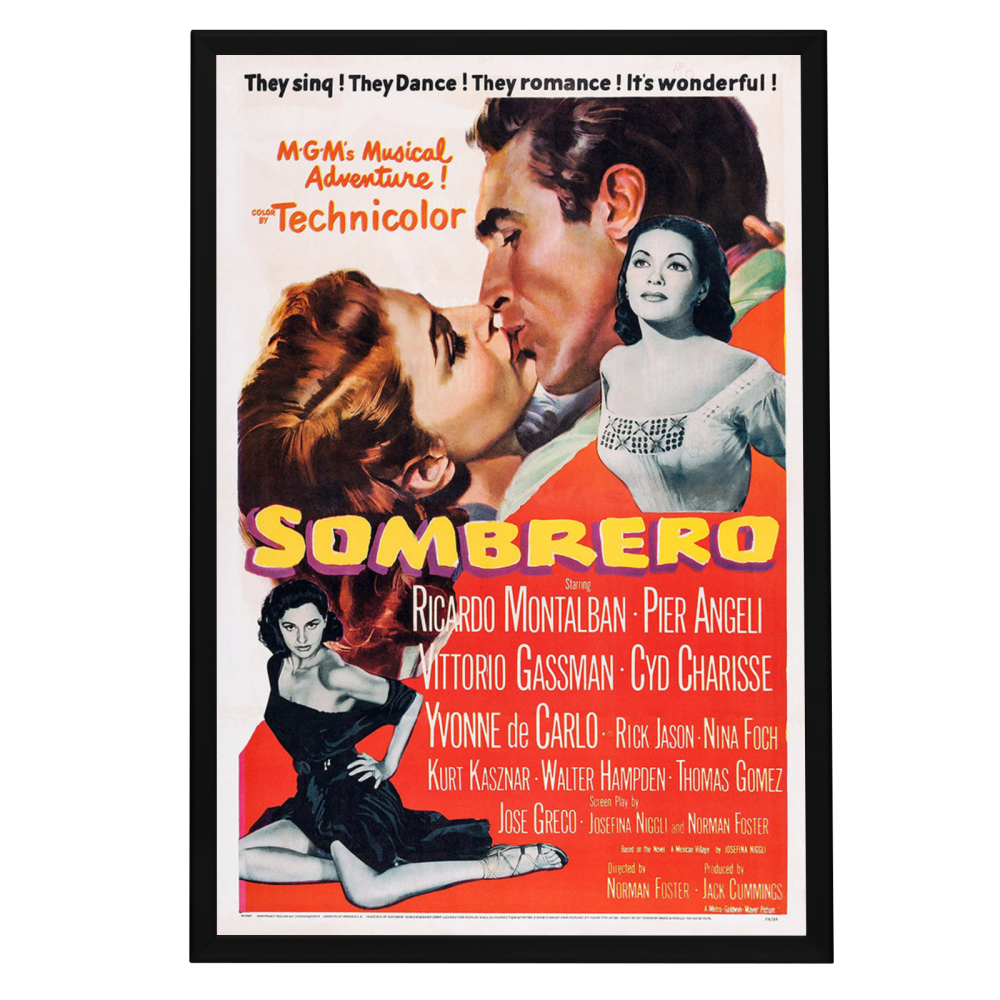 "Sombrero" (1953) Framed Movie Poster