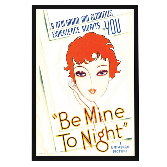 "Be Mine Tonight" (1932) Framed Movie Poster