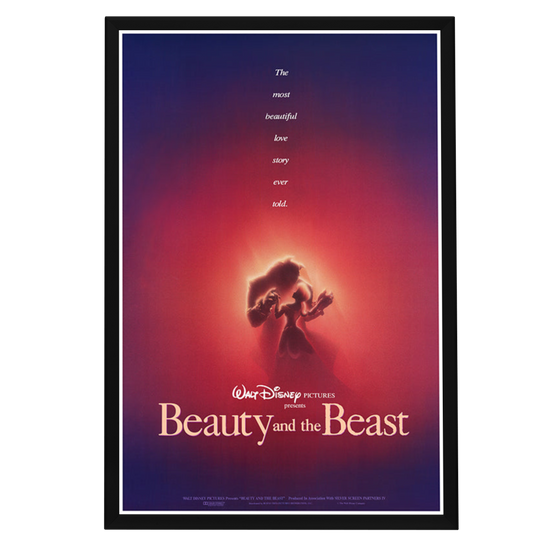"Beauty and the Beast" (1991) Framed Movie Poster