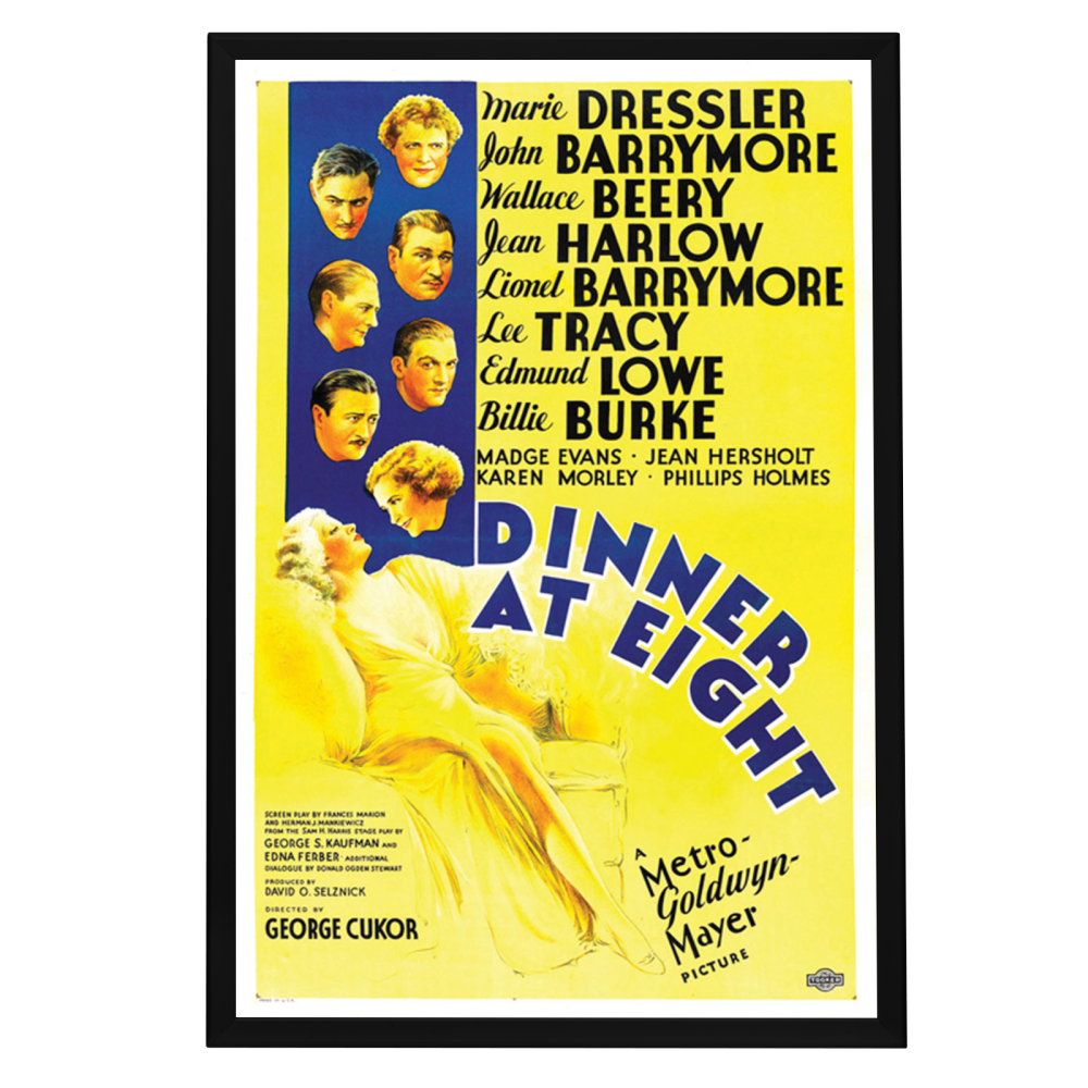 "Dinner At Eight" (1933) Framed Movie Poster