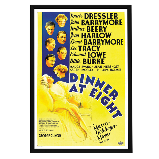 "Dinner At Eight" (1933) Framed Movie Poster