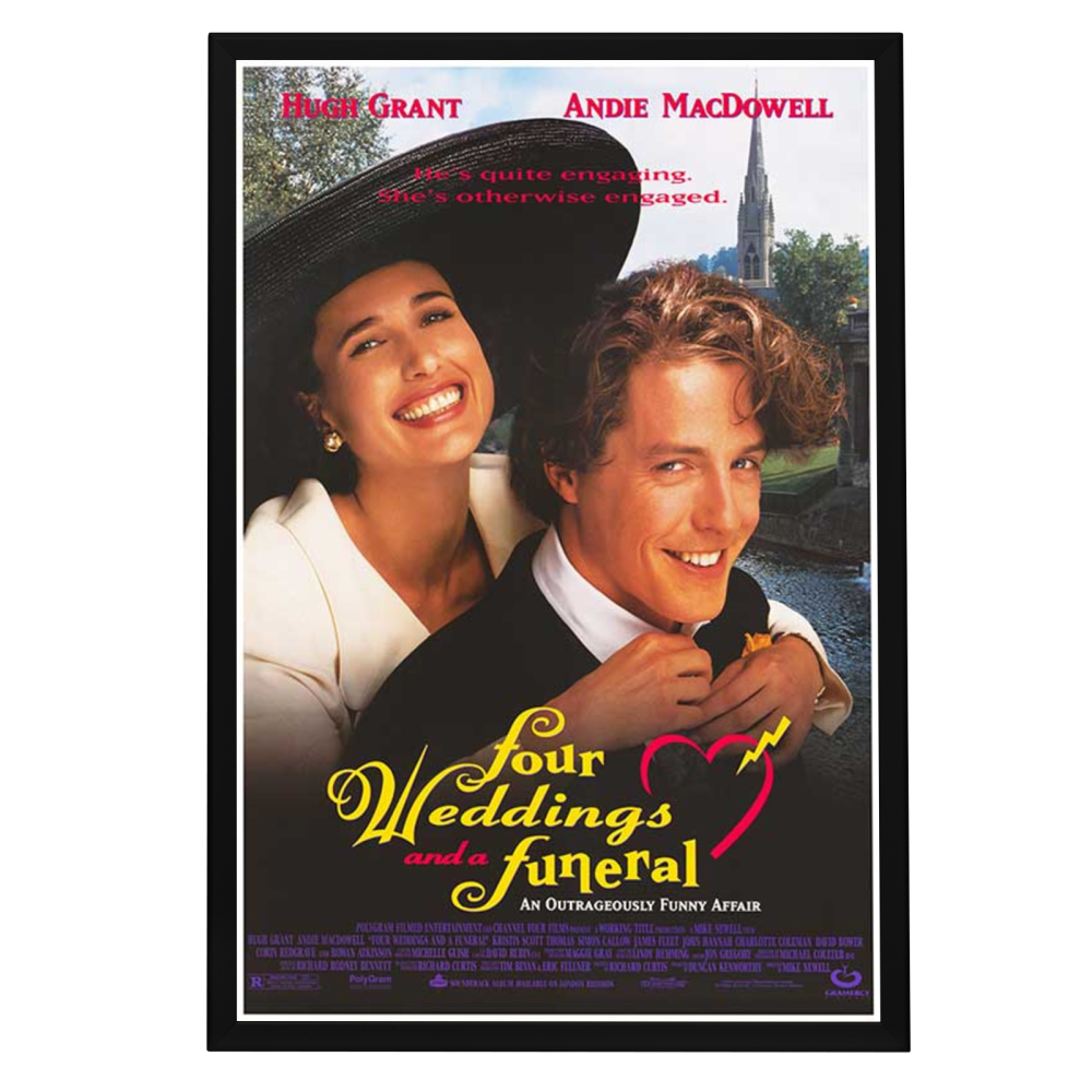 "Four Weddings and a Funeral" (1994) Framed Movie Poster