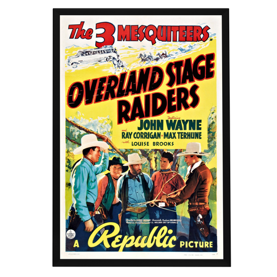 "Overland Stage Raiders" (1938) Framed Movie Poster