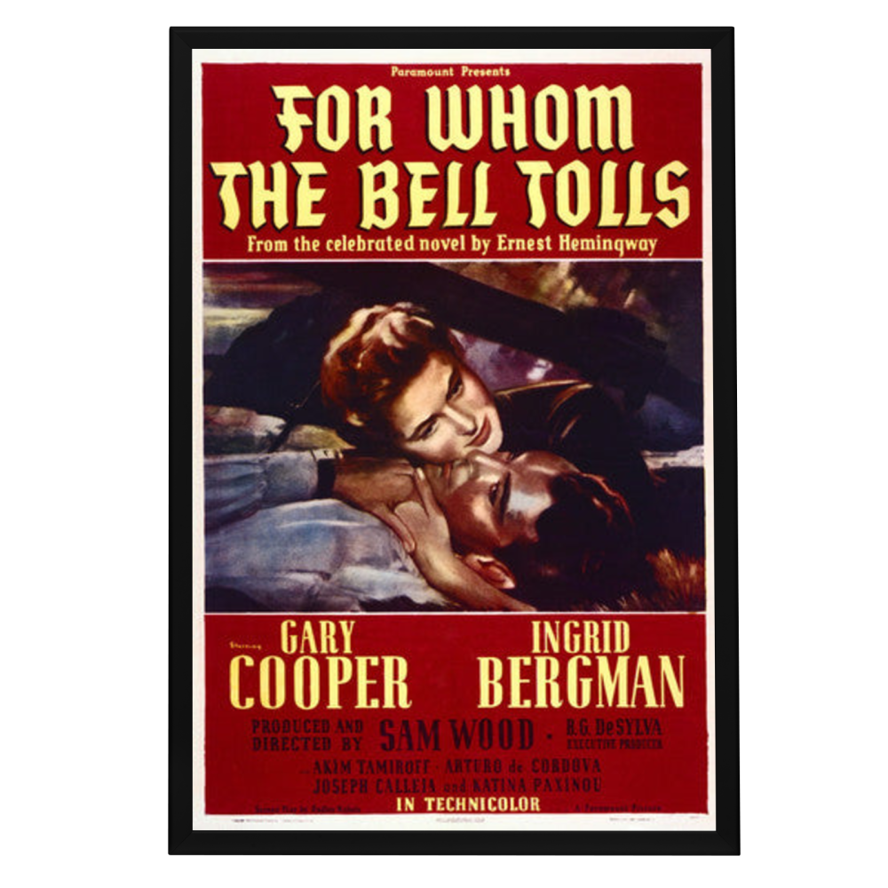 "For Whom the Bell Tolls" (1943) Framed Movie Poster