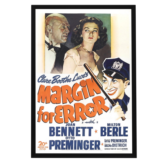 "Margin For Error" (1943) Framed Movie Poster