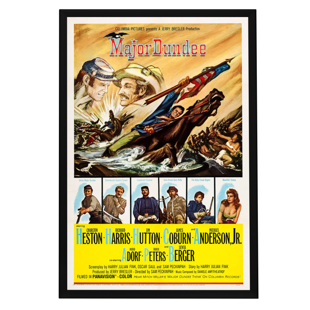 "Major Dundee" (1965) Framed Movie Poster