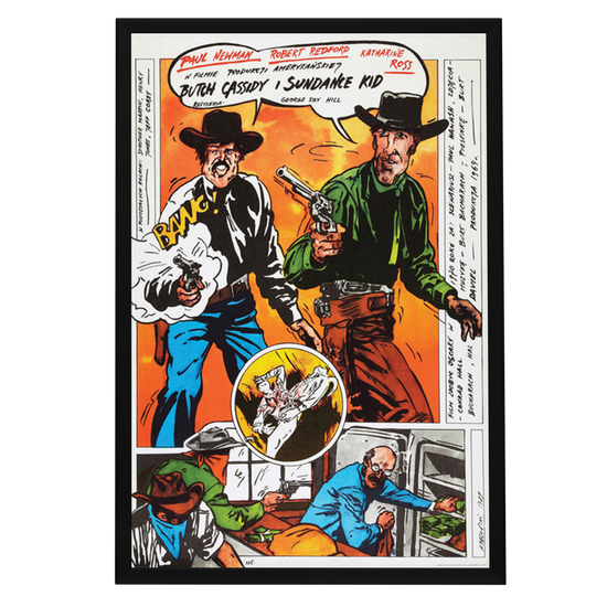 "Butch Cassidy And The Sundance Kid (Polish)" (1969) Framed Movie Poster