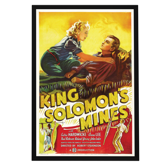 "King Solomon's Mines" (1937) Framed Movie Poster