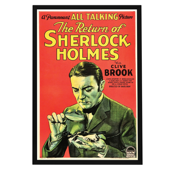 "Return Of Sherlock Holmes" (1929) Framed Movie Poster
