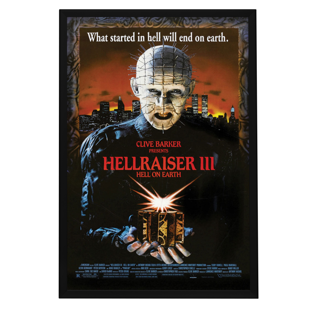 "Hellraiser III: Hell On Earth" (1992) Framed Movie Poster