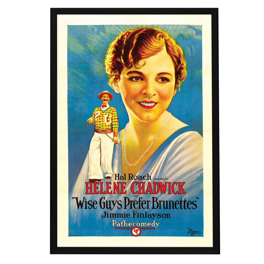 "Wise Guys Prefer Brunettes" (1926) Framed Movie Poster