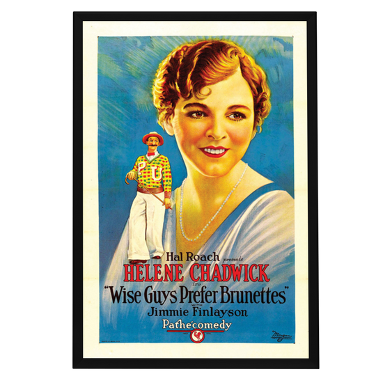 "Wise Guys Prefer Brunettes" (1926) Framed Movie Poster