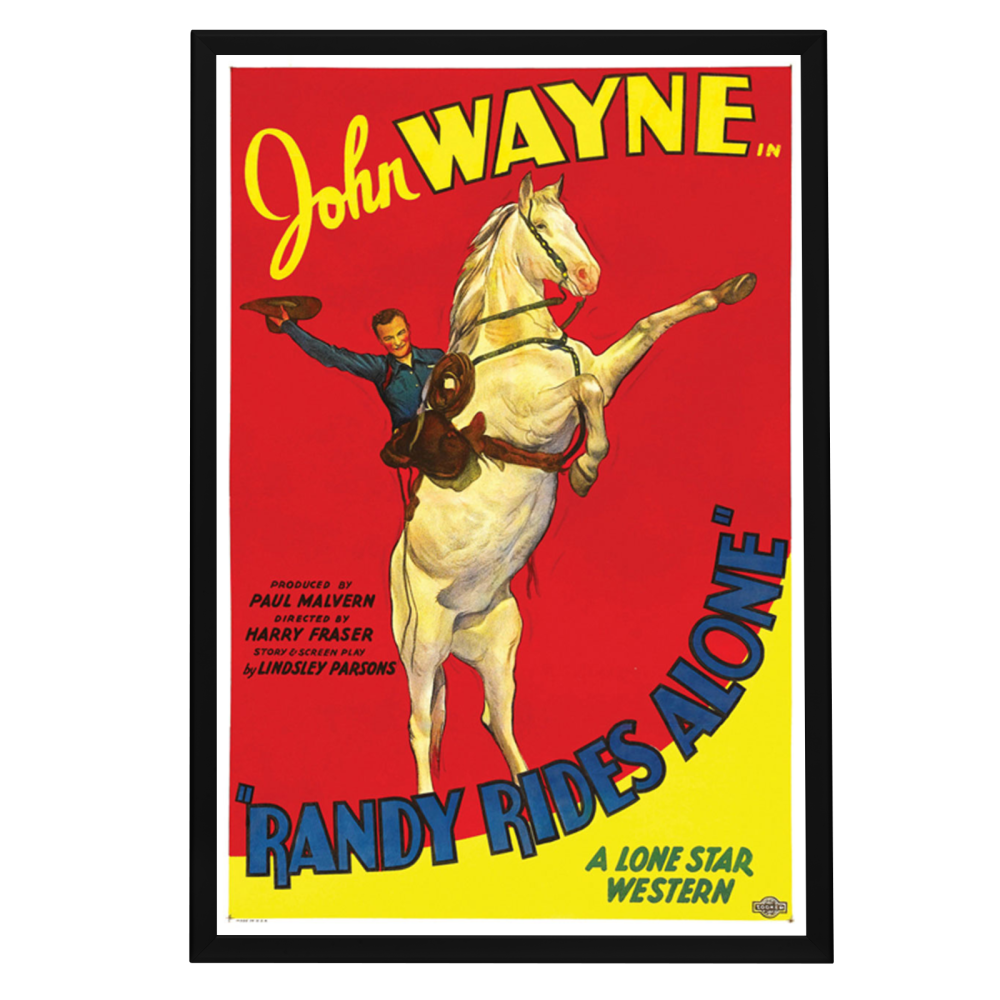 "Randy Rides Alone" (1934) Framed Movie Poster